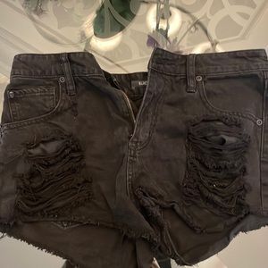 Black Jean shorts